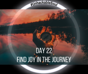 DAY 22: FIND JOY IN THE JOURNEY